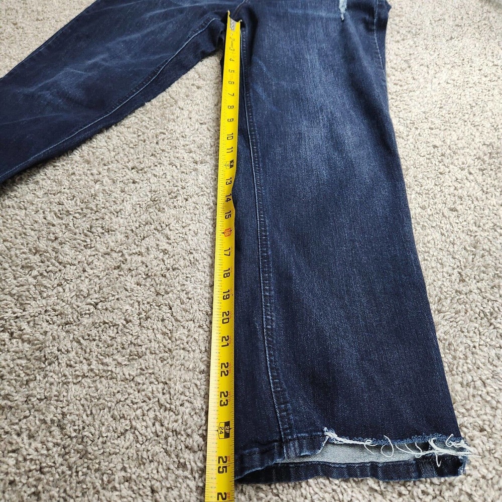 Democracy Absolution Jeans Dark Wash Distressed Stretch Denim Pants Size 10 - Picture 9 of 14